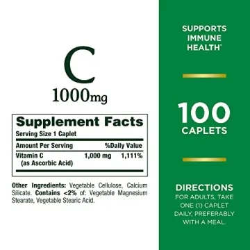 Nature's Bounty 1000mg Vitamin C Immune Support Caplets