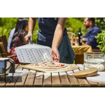 ooni 12” Perforated Pizza Peel – Metal Pizza Peel 12 Inch, Pizza Spatula Paddle, Lightweight Pizza Turning Peel with Long Handle, Pizza Oven Accessories, Pizza Tools, Rectangle Pizza Turner