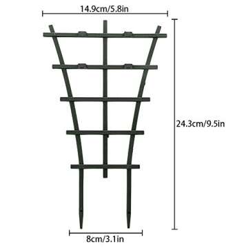 GWOKWAI 12Pcs Plant Climbing Trellis Supports, DIY Garden Mini Superimposed Potted Plant Support Pla...