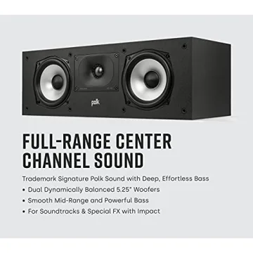 Polk Monitor XT30 Center Channel Speaker for Home Theaters