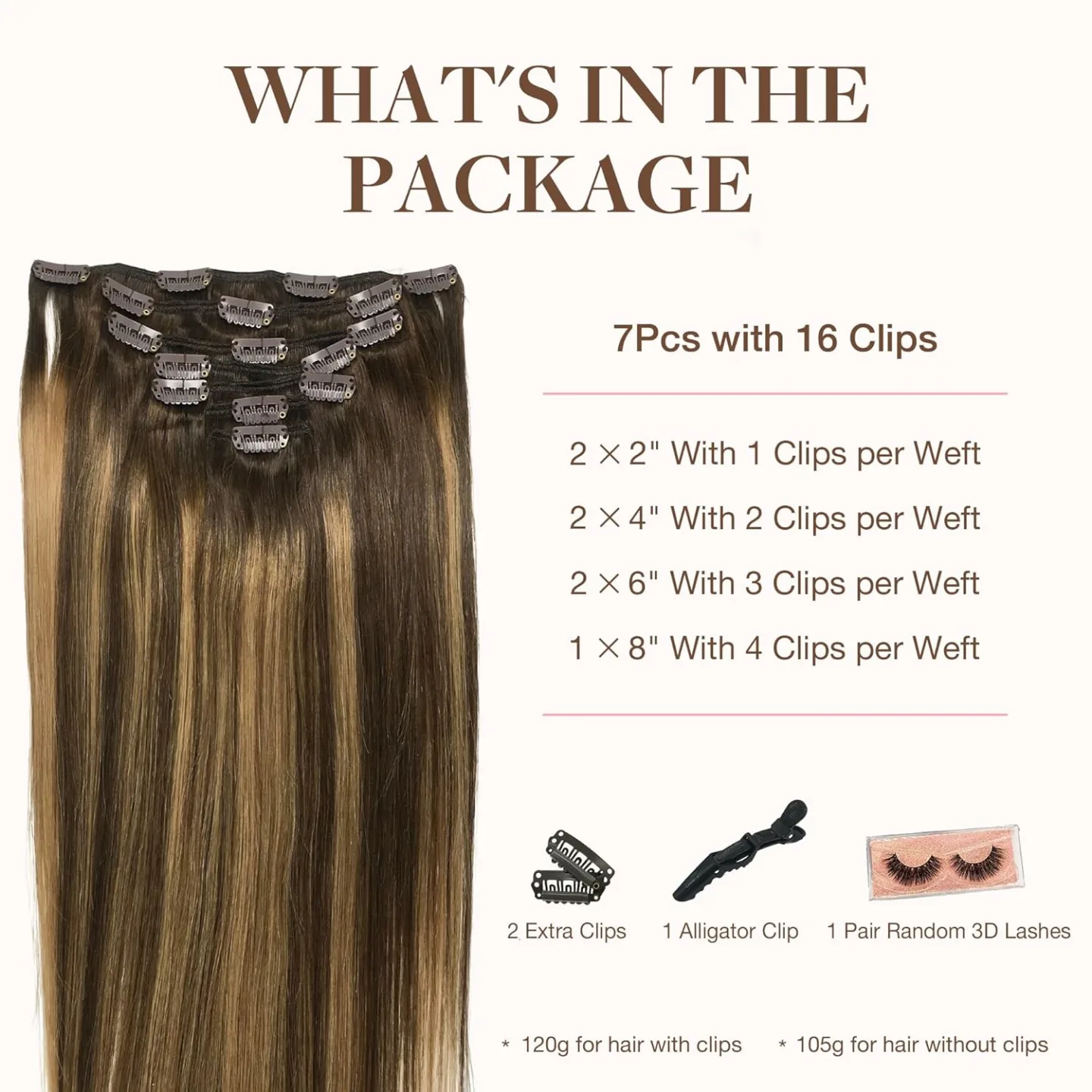 GOO GOO 14inch Clip-in Hair Extensions - Balayage Style