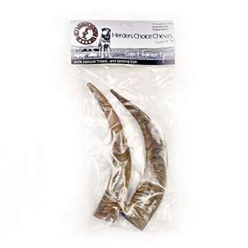 Herders Choice Chews Dried Goat Horns (Medium 2 pcs.)