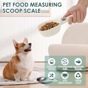 Accurate Food Measuring Scoop Scale for Kitchen & Pets