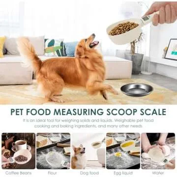 Accurate Food Measuring Scoop Scale for Kitchen & Pets