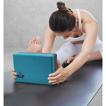 Heathyoga Yoga Blocks 2 Pack with Strap for Yoga Flexibility