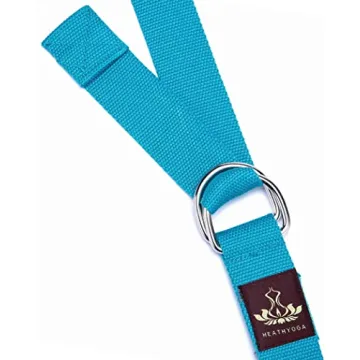 Heathyoga Yoga Blocks 2 Pack with Strap for Yoga Flexibility