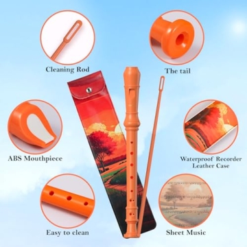 SDREAM Soprano Recorder - Bright Orange Instrument for All Beginner Musicians