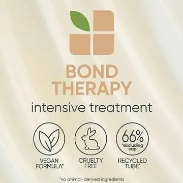 Biolage Bond Therapy Intensive Treatment | Rinse Out Pre-Shampoo Hair Treatment | Deeply Conditions & Builds Bonds | Paraben & Sulfate-Free | Vegan | Salon Professional Treatment | Cruelty-Free