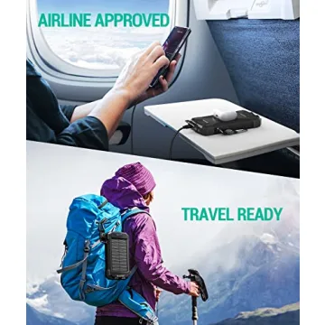 BLAVOR Solar Charger Power Bank 10,000mAh, Portable Wireless Charger, 20W Fast Charging External Battery Pack with USB C for Cell Phones, Solar Panel Charger with Dual Flashlight for Camping