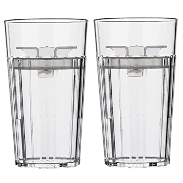 Reflo Smart Cup (Clear 2-Pack) Open Training Cup, Toddler Cup, No Suction 6oz, 360 Control-Flow, USA...