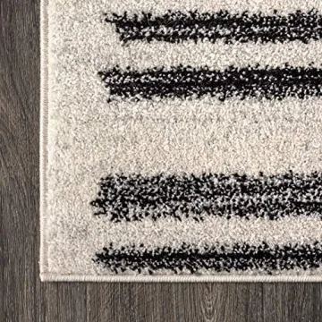 Khalil Modern Berber Stripe Rug - Soft, Stylish & Non-Shedding
