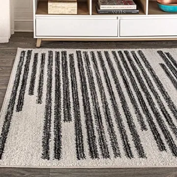 Khalil Modern Berber Stripe Rug - Soft, Stylish & Non-Shedding