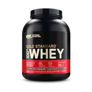 Optimum Nutrition Gold Standard 100% Whey Protein Powder, Extreme Milk Chocolate, 5 Pound (Packaging...