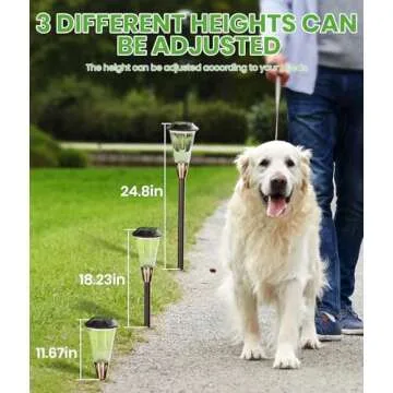 BITPOTT Solar Pathway Lights - Warm & Cool LED Set 2 Pack