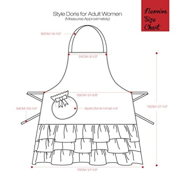 Stylish NEOVIVA Kitchen Apron for Women with Pocket