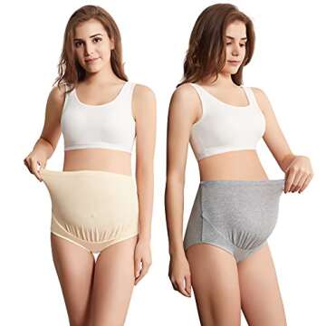 Mama Cotton Maternity Underwear for Expecting Moms - 3 Pack