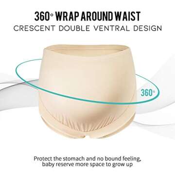 Mama Cotton Maternity Underwear for Expecting Moms - 3 Pack