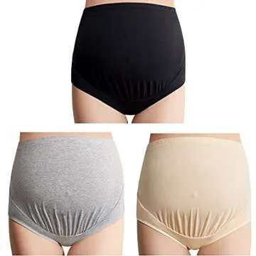 Mama Cotton Maternity Underwear for Expecting Moms - 3 Pack