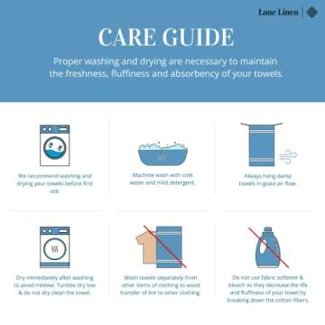 LANE LINEN Bath Towel Set - Soft and Absorbent, Ribbed, 100% Cotton Towels for Bathroom, Hotel, Body & Spa - 2 Bath Towels Large Size, 2 Bathroom Hand Towel and 2 Wash Cloths (6 Piece Set) - Taupe