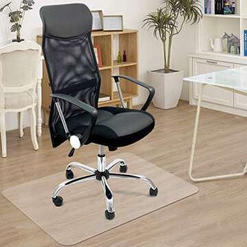 Azadx Large Chair Mat for Hardwood Floor 48 x 59'', Clear Office Chair Mat for Hard Floors Rectangle...