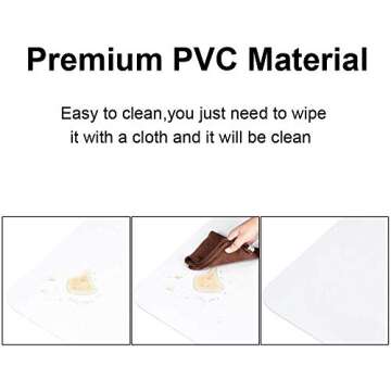 Azadx Large Chair Mat for Hardwood Floor 48 x 59'', Clear Office Chair Mat for Hard Floors Rectangle, Plastic Floor Mat for Wooden/Tile Floor