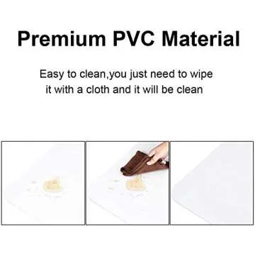 Azadx Large Chair Mat for Hardwood Floor 48 x 59'', Clear Office Chair Mat for Hard Floors Rectangle, Plastic Floor Mat for Wooden/Tile Floor