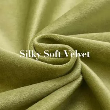 Nemia Luxury Moss Green Velvet Blackout Curtains Set