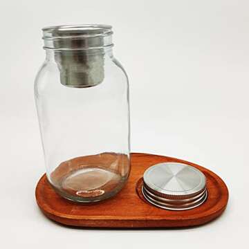 QurHapzy 2 Pack Stainless Steel Salad Dressing Container Divider Cup on 2.75 Inch Regular Mouth Mason Jar,Salad Dressing Dips Separate with Vegetables Snacks, NO JAR