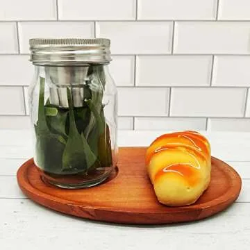 QurHapzy 2 Pack Stainless Steel Salad Dressing Container Divider Cup on 2.75 Inch Regular Mouth Mason Jar,Salad Dressing Dips Separate with Vegetables Snacks, NO JAR