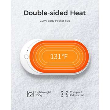 OCOOPA HotPal Rechargeable Hand Warmer, 5200mAh Electric Handwarmer,Portable Pocket Heater, Heat The...