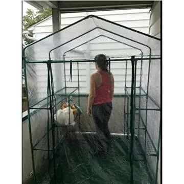 Walk-In Greenhouse with 8 Sturdy Shelves for All Seasons