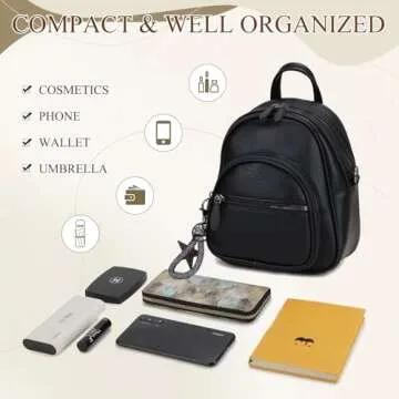 VX VONXURY Mini Backpack Purse,Small Convertible Backpack for Women Ladies with Detachable Straps
