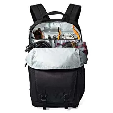 Lowepro LP36869 Fastpack BP 250 AW II - A Travel-Ready Backpack for DSLR and 15" Laptop and Tablet,Black,11.42 x 6.10 x 10.83