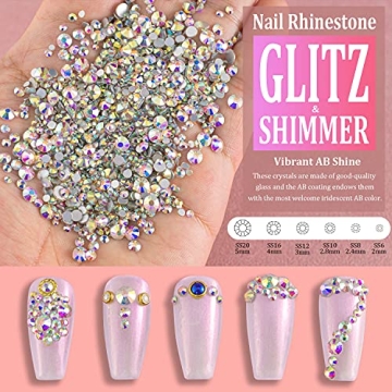 Radiant Iridescent Rhinestone Nail Art Kit for All