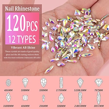 Radiant Iridescent Rhinestone Nail Art Kit for All
