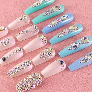 Radiant Iridescent Rhinestone Nail Art Kit for All