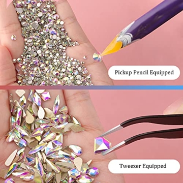 Radiant Iridescent Rhinestone Nail Art Kit for All