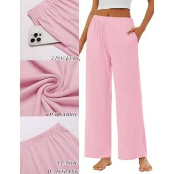 Ekouaer Women's Soft Pajama Pants with Pockets