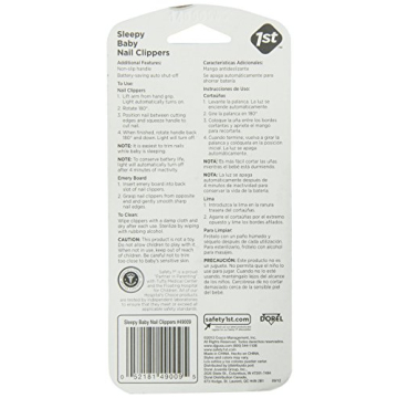 Safety 1st Sleepy Baby Nail Clipper for Safe Nail Care