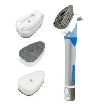 ITTAHO Dish Brush with Soap Dispenser & Sponge Refills
