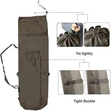 Durable Fishing Rod & Reel Organizer Bag - Holds 5 Poles