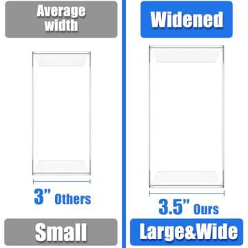 Albumgit Acrylic Display Risers, 8 Pieces Clear Rectangular Tabletop Display Stand for Amiibo Funko ...