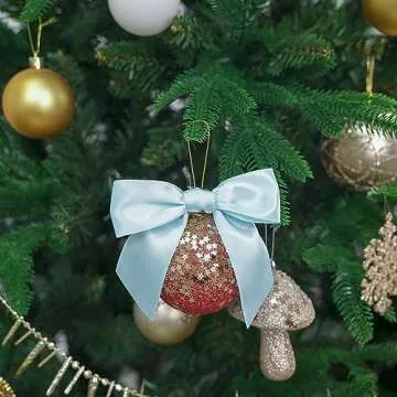 AIMUDI Blue Bows for Baby Shower 4.5" Pre-Tied Baby Blue Bows with Twist Ties Light Blue Ribbon Bows for Crafts Premade Bows for Gift Wrap Christmas Tree Wedding Decor Gender Reveal Party - 36 PCs