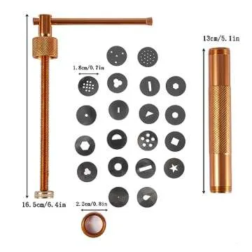 Stainless Steel Clay Extruder Sugar Paste Extruder Cake Fondant Decorating Tool Set Ceramics & Potte...