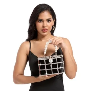 Boutique De FGG Elegant Rhinestone Evening Handbag