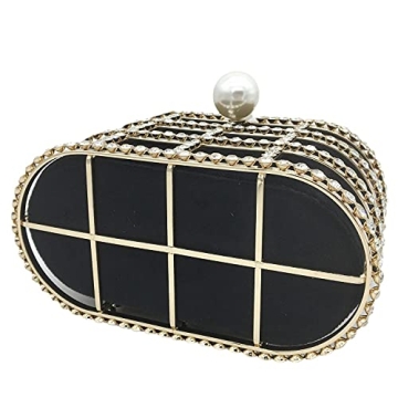 Boutique De FGG Elegant Rhinestone Evening Handbag