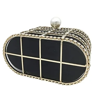 Boutique De FGG Elegant Rhinestone Evening Handbag
