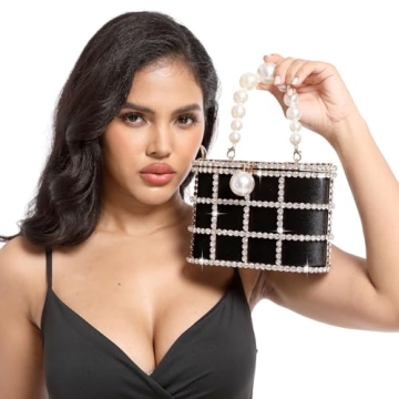 Boutique De FGG Elegant Rhinestone Evening Handbag