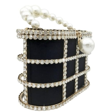 Boutique De FGG Elegant Rhinestone Evening Handbag