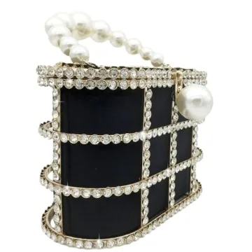 Boutique De FGG Elegant Rhinestone Evening Handbag